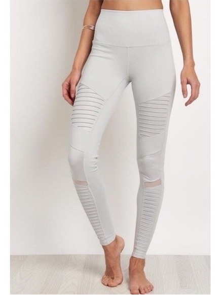 Alo Yoga High Waist Moto Leggings Alloy Gray S